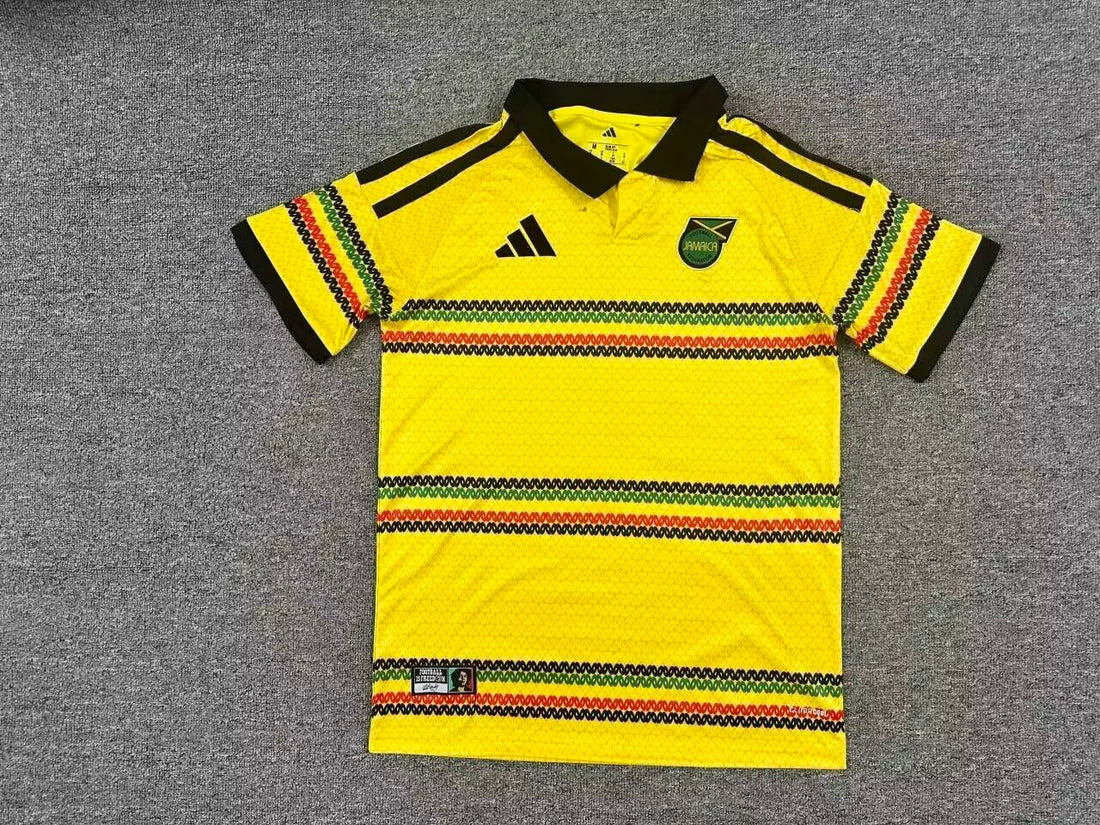 Jamaica Yellow Football Jersey Retro Style