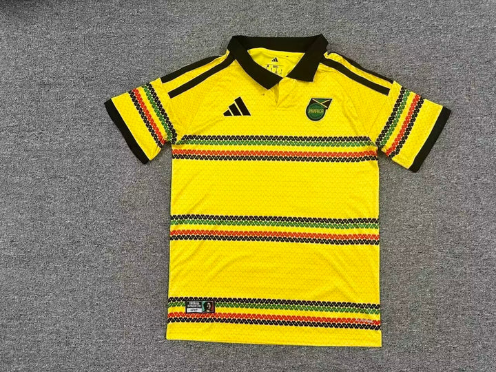Jamaica Yellow Football Jersey Retro Style