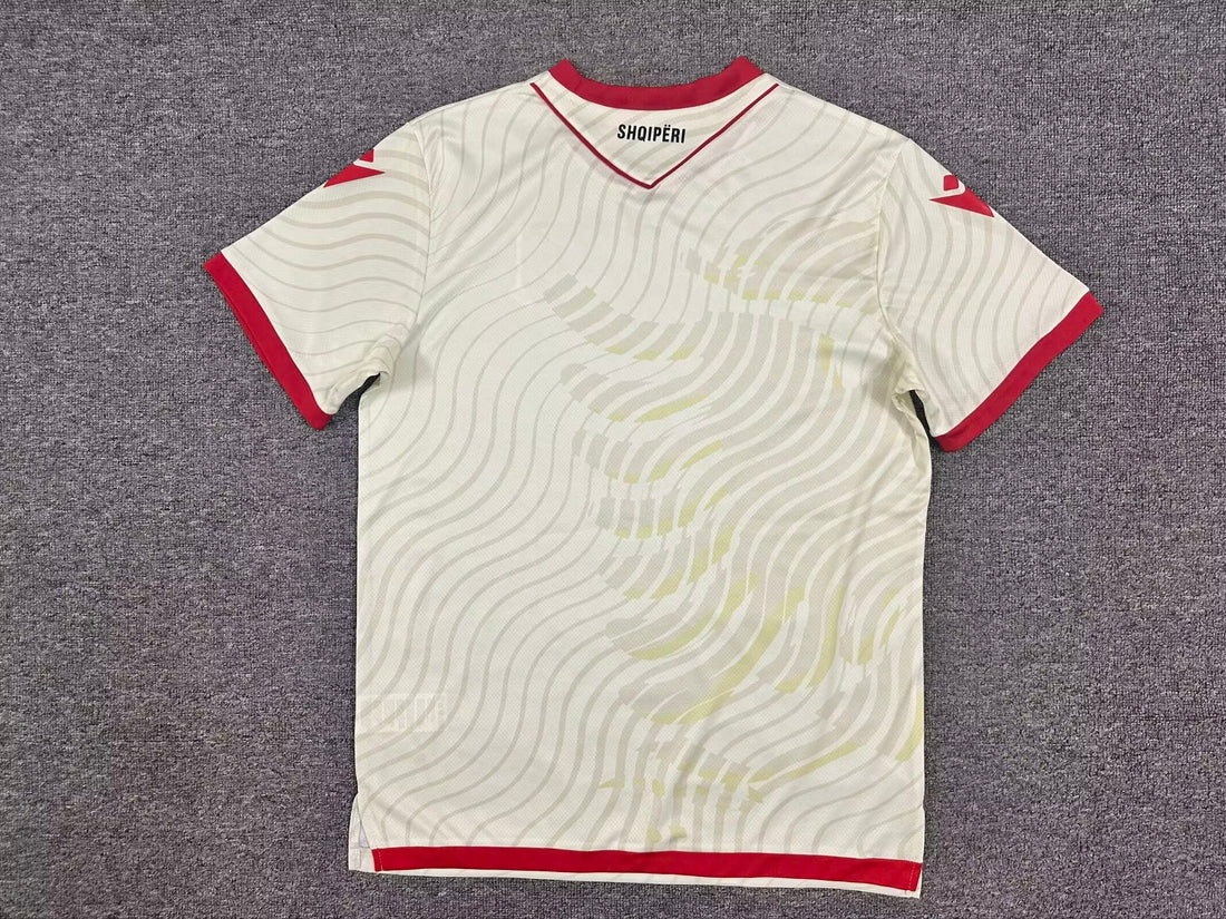 Albania Away Football Jersey Cream Edition