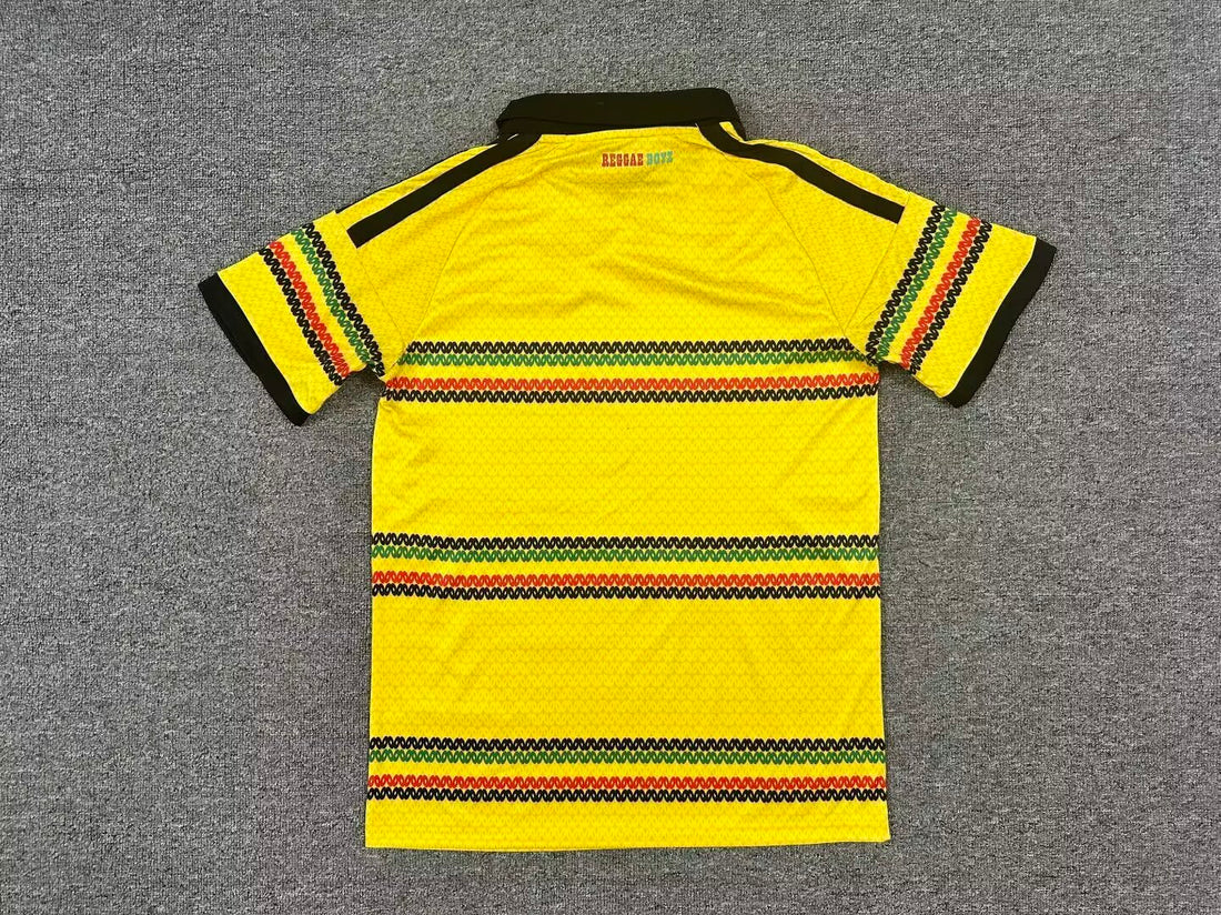 Jamaica Yellow Football Jersey Retro Style