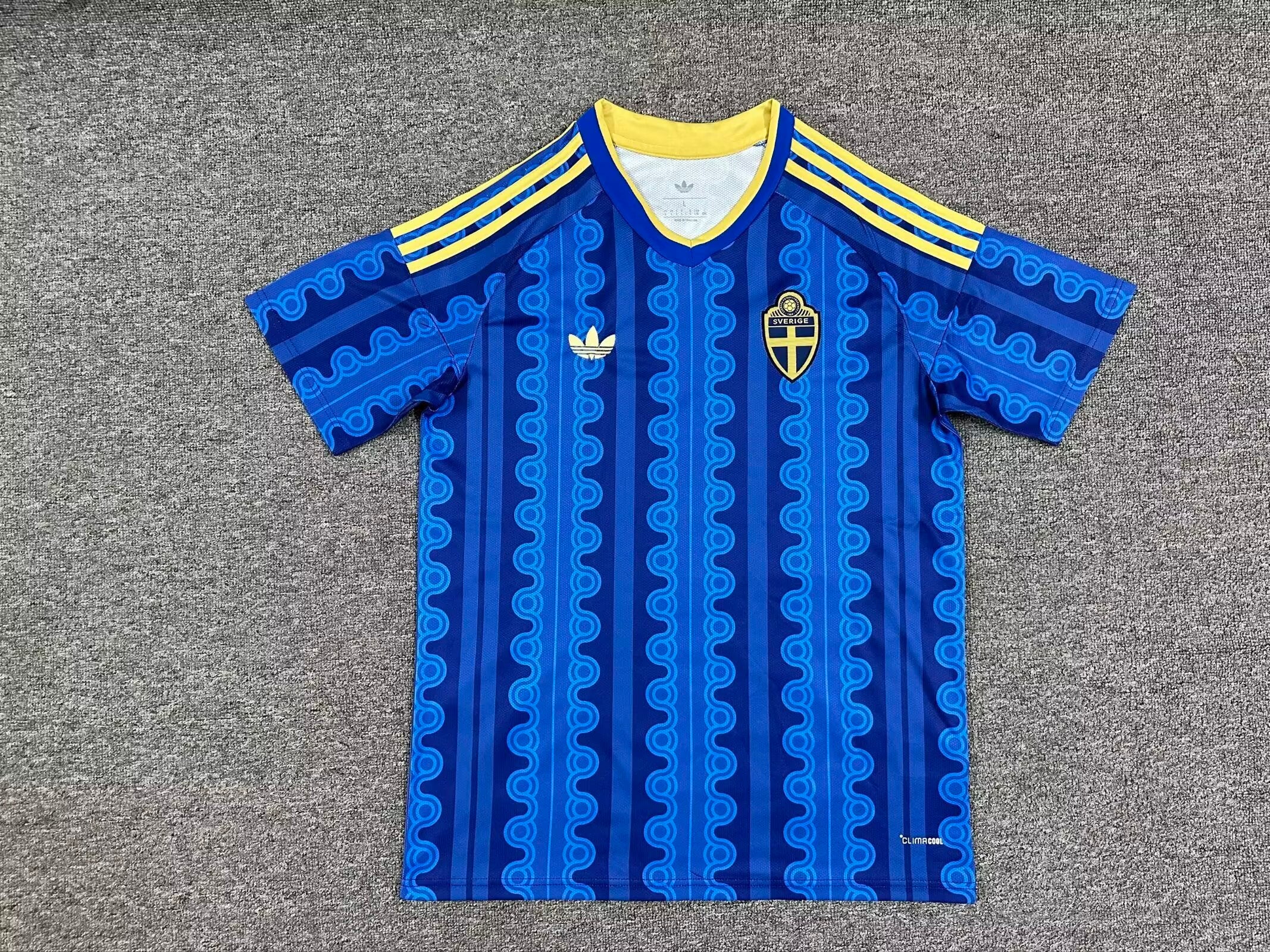 Sweden Blue Football Jersey Pattern Edition