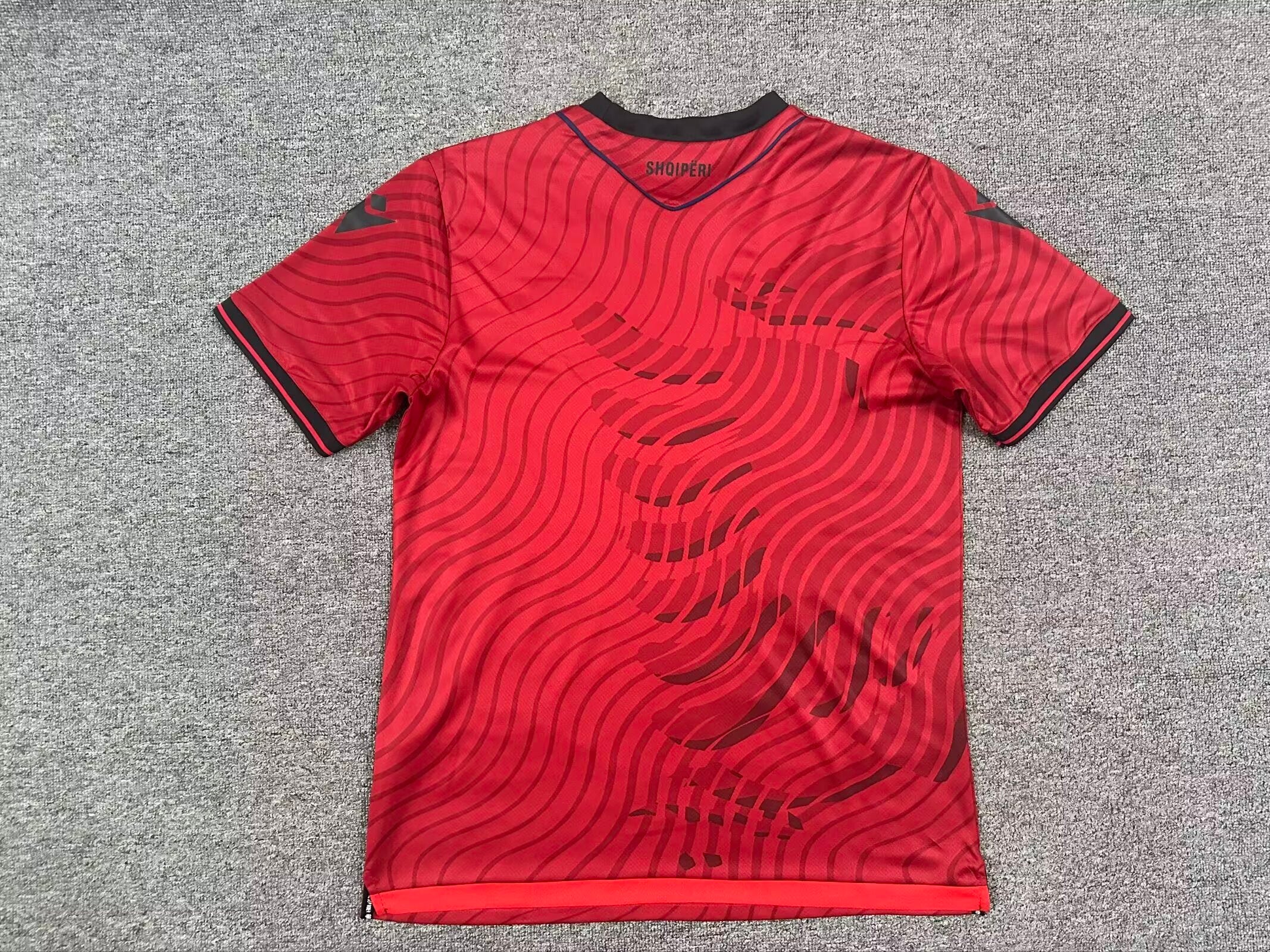 Albania Red Football Jersey Modern Design