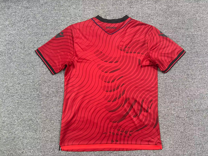 Albania Red Football Jersey Modern Design