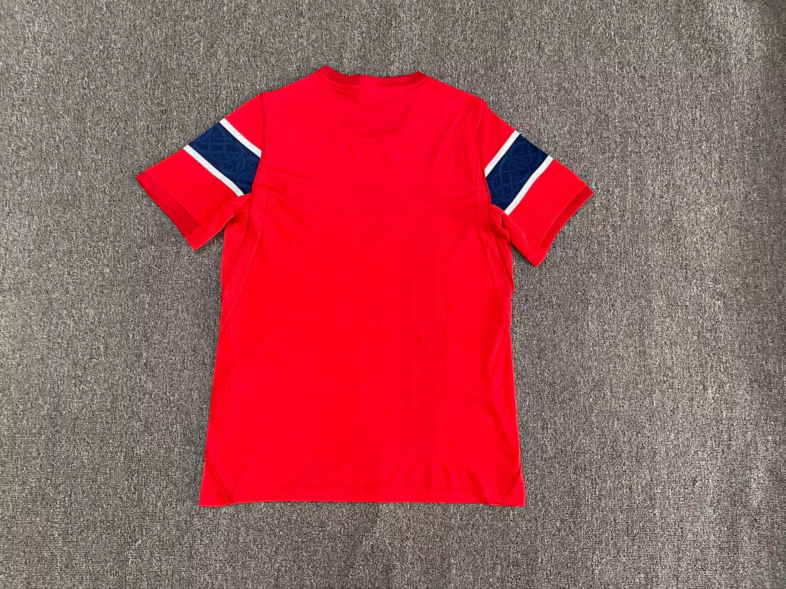 Norway Red Football Jersey Cross Design