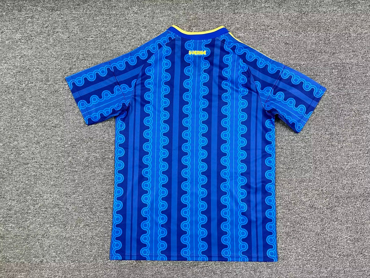 Sweden Blue Football Jersey Pattern Edition