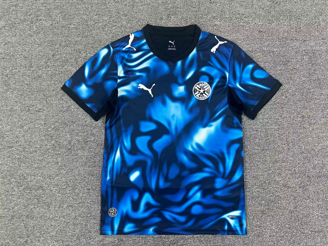 Paraguay Blue Football Jersey Abstract Design
