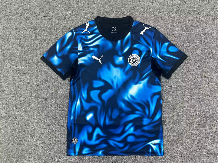 Paraguay Blue Football Jersey Abstract Design