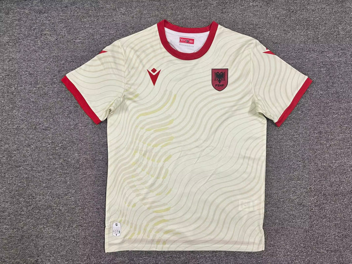 Albania Away Football Jersey Cream Edition
