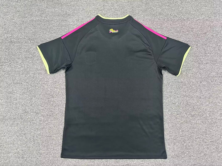 Peru Black Football Jersey Neon Edition